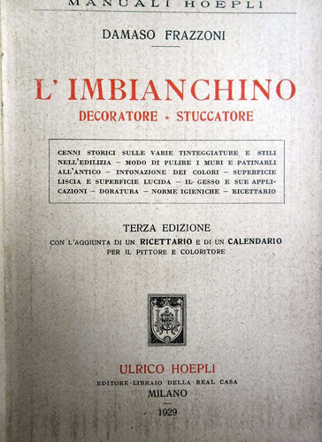 L'imbianchino - Decoratore - Stuccatore - Damaso Frazzoni
