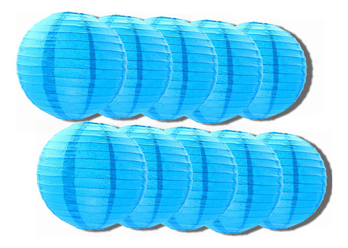 10 Lamparas Chinas Sales Globos De Papel 25 Cm