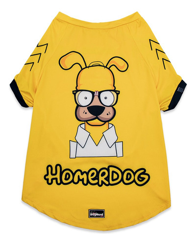 Camiseta Pet Proteção Uv  Homer Dog Cachorros Gatos Pequenos