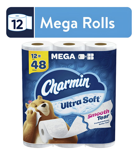 Charmin Ultra Soft Papel Higiénico 12 Mega Rollos
