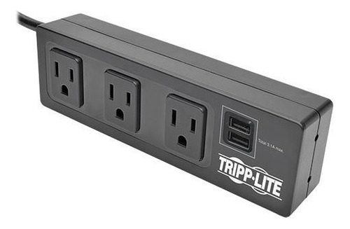 Tripp Lite 3 Outlet Surge Protector Power Strip, Cable De 6