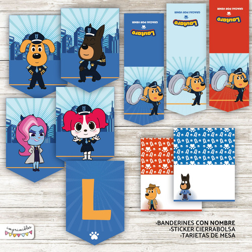 Kit Imprimible Sheriff Labrador