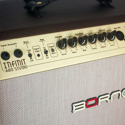 Amplificador Borne Infinit A80 Studio Marrom 80w Bivolt Marrom