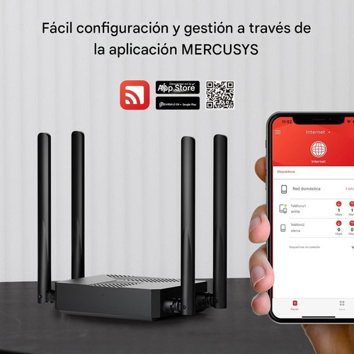 Mercusys Router Wifi6 Gigabit Ax1500, Hasta 1201mbps, Mr62x