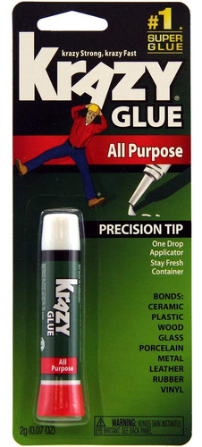 Krazy Glue, Tubo Instantáneo Multiusos, 0.07 Oz.