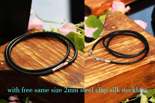 Findout 3mm Black Waterproof Braided Leather Necklace For Me