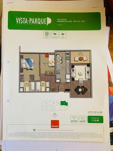 Departamento 2 Dormitorios, 2 Baños, Excelente Ubicación