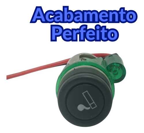 Acendedor Cigarro Automotivo Isqueiro Carregador Led Celular