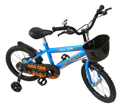 Bicicleta Rodada 18 Color Azul Con Negro Para Niño Tamaño Del Cuadro M