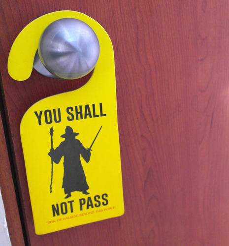 Letrero Puerta Harry Potter - Gandalf