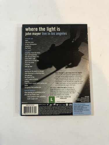 Dvd John Mayer - Where The Light Is Original (Usado)