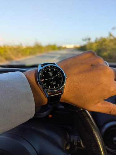 Reloj Tag Heuer Carrera Twin-time Gmt Calibre 7 Negro Acero Negro (Usado)