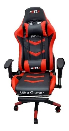 Silla Gamer Giratoria Reclinable Con Reposa Brazos Y Pies