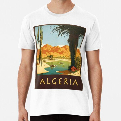 Remera Argelia Oasis Vintage Travel Art Póster Algodon Premi