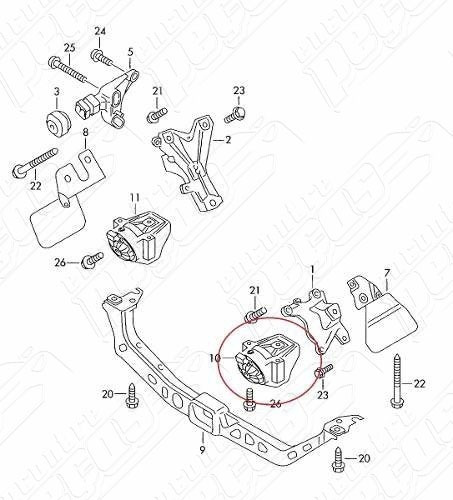 Coxim Motor Esquerdo Audi A4 2.0 Ambiente 183cv 2014-2016