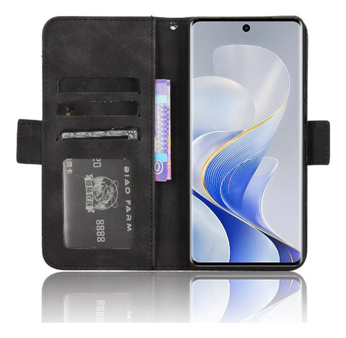 Funda For Vivo V40 5g Funda Billetera De Cuero Con Tarjeta