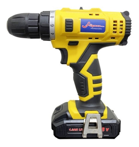 Kit Taladro Inalambrico Fligman 1830 10mm Con 13 Accesorios