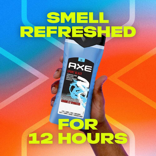 Gel De Ducha Axe Axe Sport Blast 3 In 1 Cuerpo Y Cabello