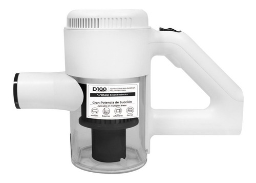 Imagen 2 de 4 de Aspiradora multifunción inalámbrica Vertical, De mano Osoji D100 Plus 0.65L blanca y negra 100V/240V 50Hz/60Hz