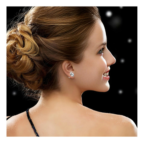 Velstron Aretes para hombre y mujer, par de expansores de titanio con circonia túnel 10mm (2 piezas), piercing de oreja