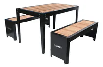 Comprar Marek Juego Jardin Mesa 124 X 74  Alta + 2 Bancos Calidad
