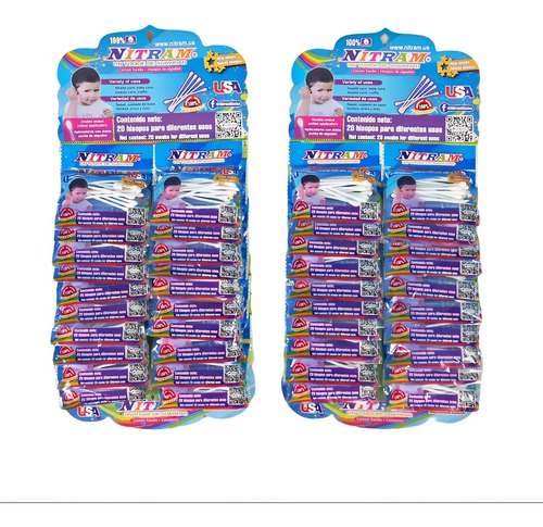 Hisopo Nitram Blister 20 Bolsitas C/20 Hisopos (1 Pieza)