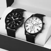 Comprar Pack 2 Reloj De Cuarzo, Cuero, Informal, Casual, Parejas