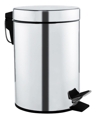 Bote Cesto De Basura Con Pedal Acero Inoxidable 5 Litros