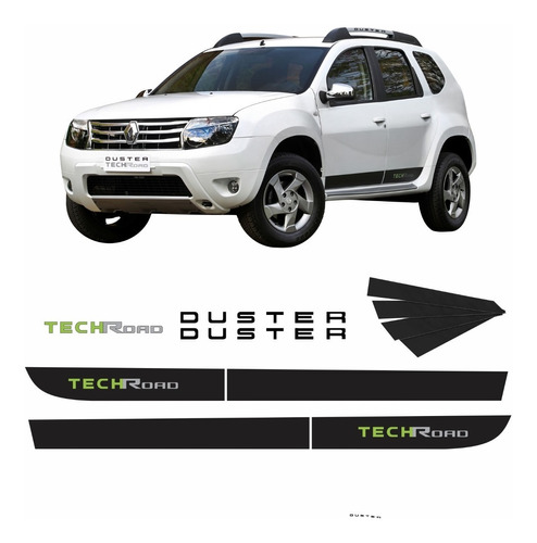 Kit Adesivos Renault Duster Techroad Completo Kitdst