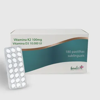 Vitamina K2 100 Mcg + Vitamina D3 10.000 Ui 180 Sublinguais