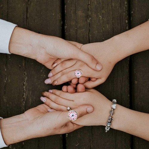 Anillos De Reloj Para Mujer Relojes De Dedo De Cuarzo Con Si