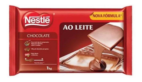 Barra Cobertura Chocolate Nestlé 1 Kg Ao Leite 