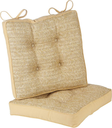 Klear Vu Raffia - Juego De 2 Cojines Para Asiento Y Respaldo
