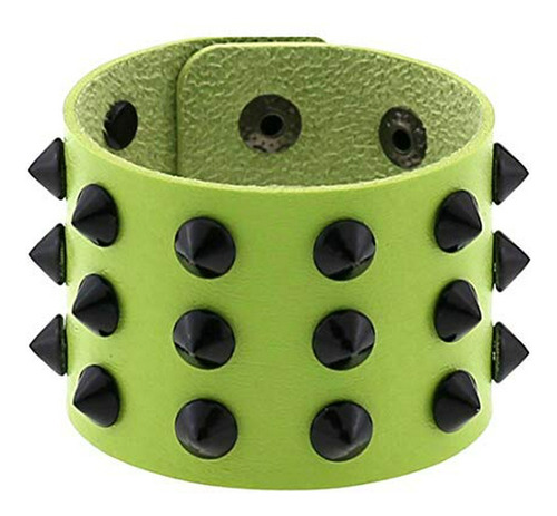 Ra De Puño - Unisex Pu Ra De Cuero Punk Remache Ra Brazalete