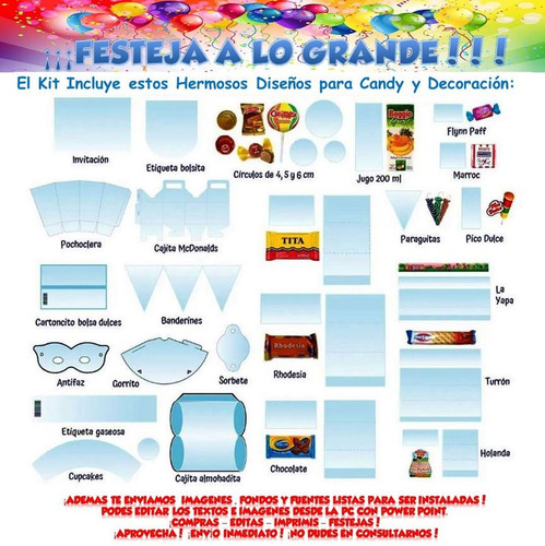 Kit Imprimible Moana Decoración Cumpleaños Candy