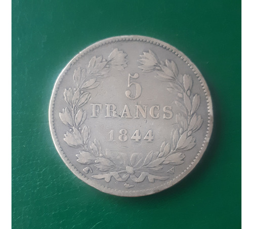 Francia 1844 5 Franco Plata Estado Muy Bueno (Usado)