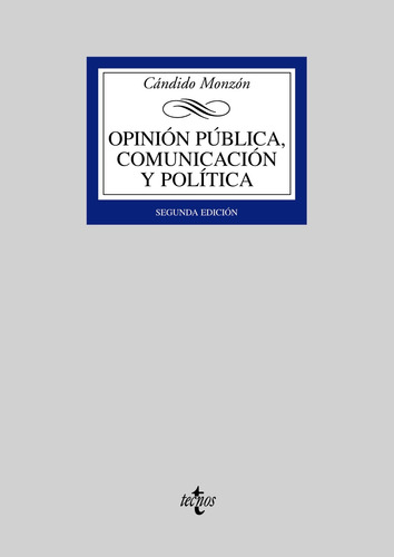 Opinión pública, comunicación y política, de Monzón, Cándido. Serie Derecho - Biblioteca Universitaria de Editorial Tecnos Editorial Tecnos, tapa blanda en español, 2006