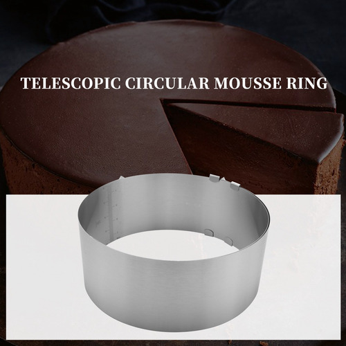 Anillo Para Tarta De Acero Inoxidable Redondo Ajustable De 6