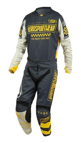 Conjunto Motociclismo Asw Image Knight 21-cinzaamarelo-36/p