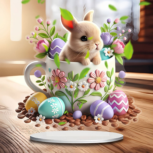 F Easter Decoration Home Desktop Decoration Rabbits Hom 2005