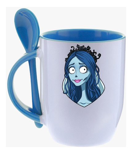 Taza Con Cuchara Emily Y Víctor Dúo Pareja El Cadáver Novia Emily Victor Cadaver De La Novia