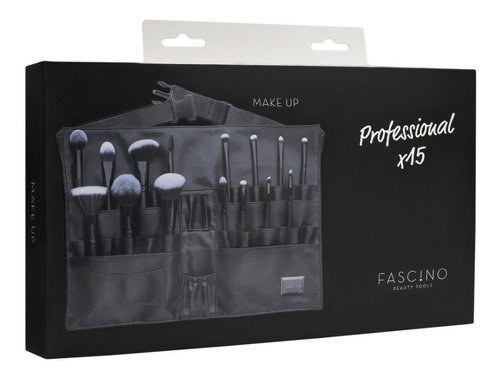 Set De 15 Brochas Maquillaje Con Cinturón Ajustable Fascino