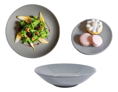 comprar Set 6 Platos Playos+ 6 Hondos+6 Postre Oxford Cerámica Unni 