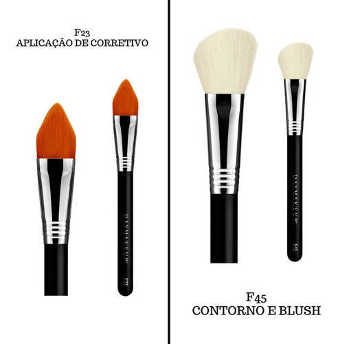Imagem 4 de 7 de Kit Blend 10 Pincéis Profissionais Com Necessaire Daymakeup