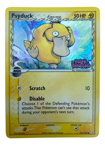 Carta De Pokémon - Psyduck Delta Species 81/110 Foil (sp) Psyduck 81/110 Inglês (Usado)