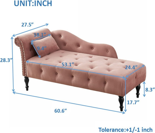 Sofa Cama De Terciopelo Botones Color Chicle Marca Wiilayok