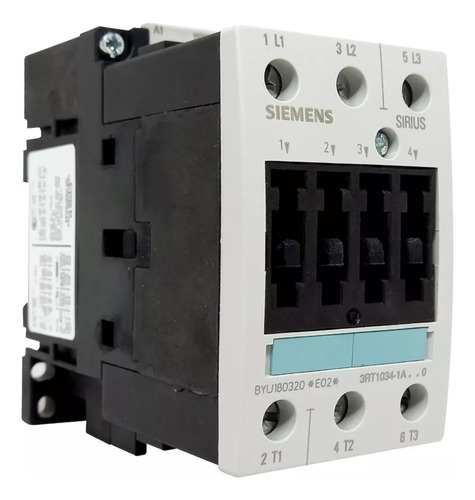 Contator Siemens 3rt1034-1ag20 32a 110/127v 50/60hz 127v