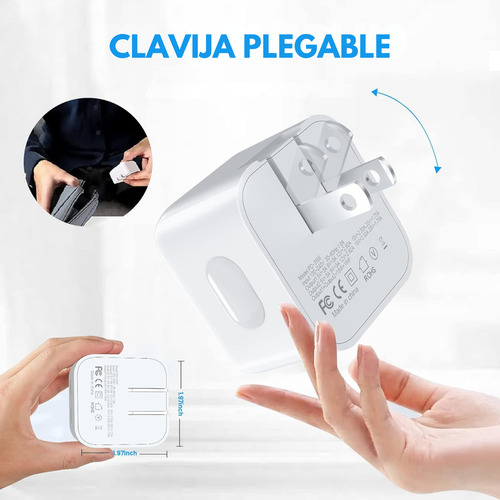 Mr. Gadgets Cargador para Macbook Air Pro compatible con Magsafe 3 M2 M3 M4 35w Usb-c magnetico Color Azul Medianoche