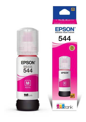 Imagem 4 de 7 de Kit De Tintas Com Preta Magenta Amarela Ciano Original Epson 544 Para Impressoras L1110 L3110 L3150 L5190