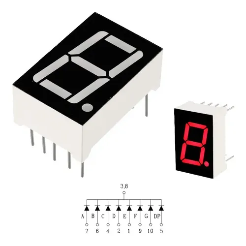 Pack 5 Display 7 Segmentos Ánodo Comun 0.56' Rojo [ Max ] | Cuotas sin ...